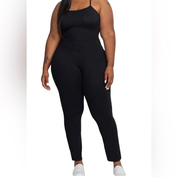 NWT Women’s Plus Size Blue Bodycon/ Backless/ Spaghetti Strap Jumpsuit - Picture 2 of 6